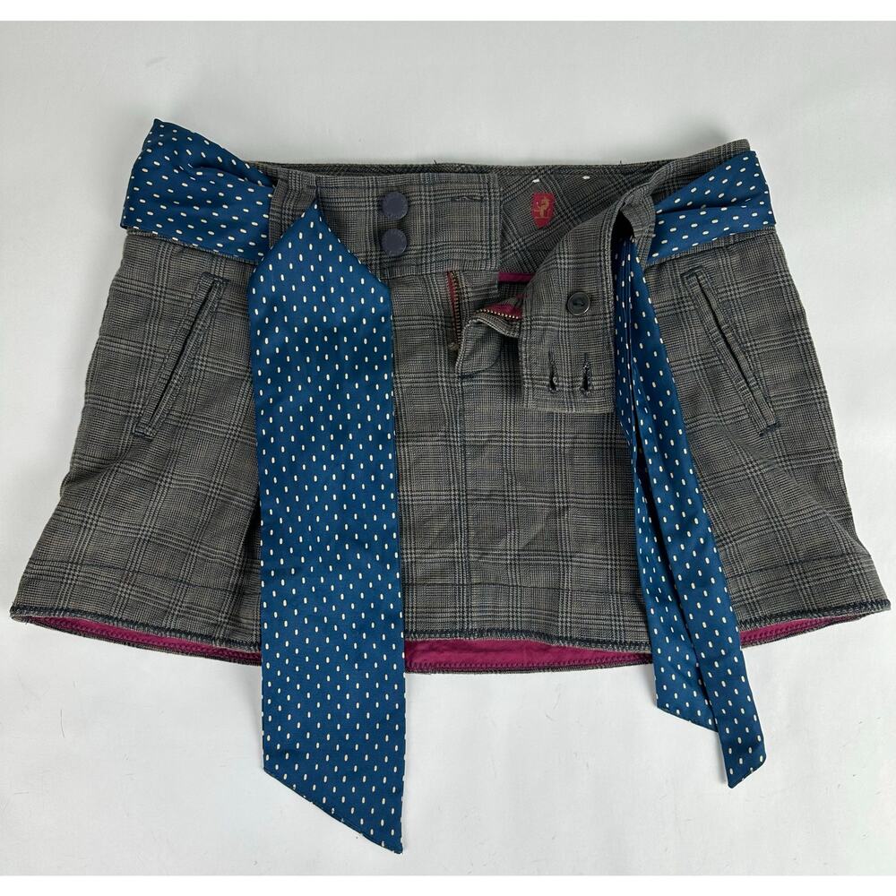 Vintage Y2K American Eagle Plaid Tartan Micro Mini Skirt 4 Small Academia Preppy
